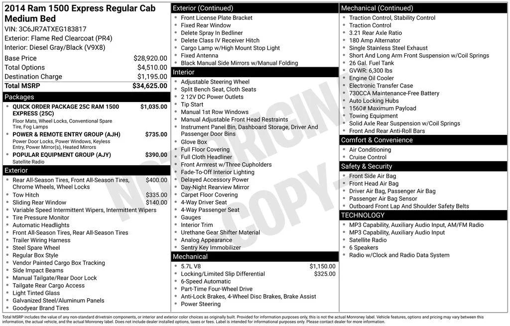 ram ram 1500 pickup 2014 3C6JR7ATXEG183817 image ram ram 1500 pickup 2014 3C6JR7ATXEG183817 image